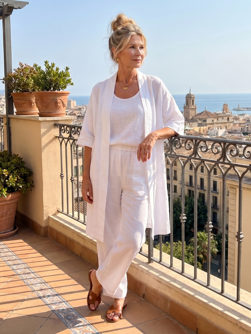 Frances | Relaxed Three-Piece Top & Pants Set