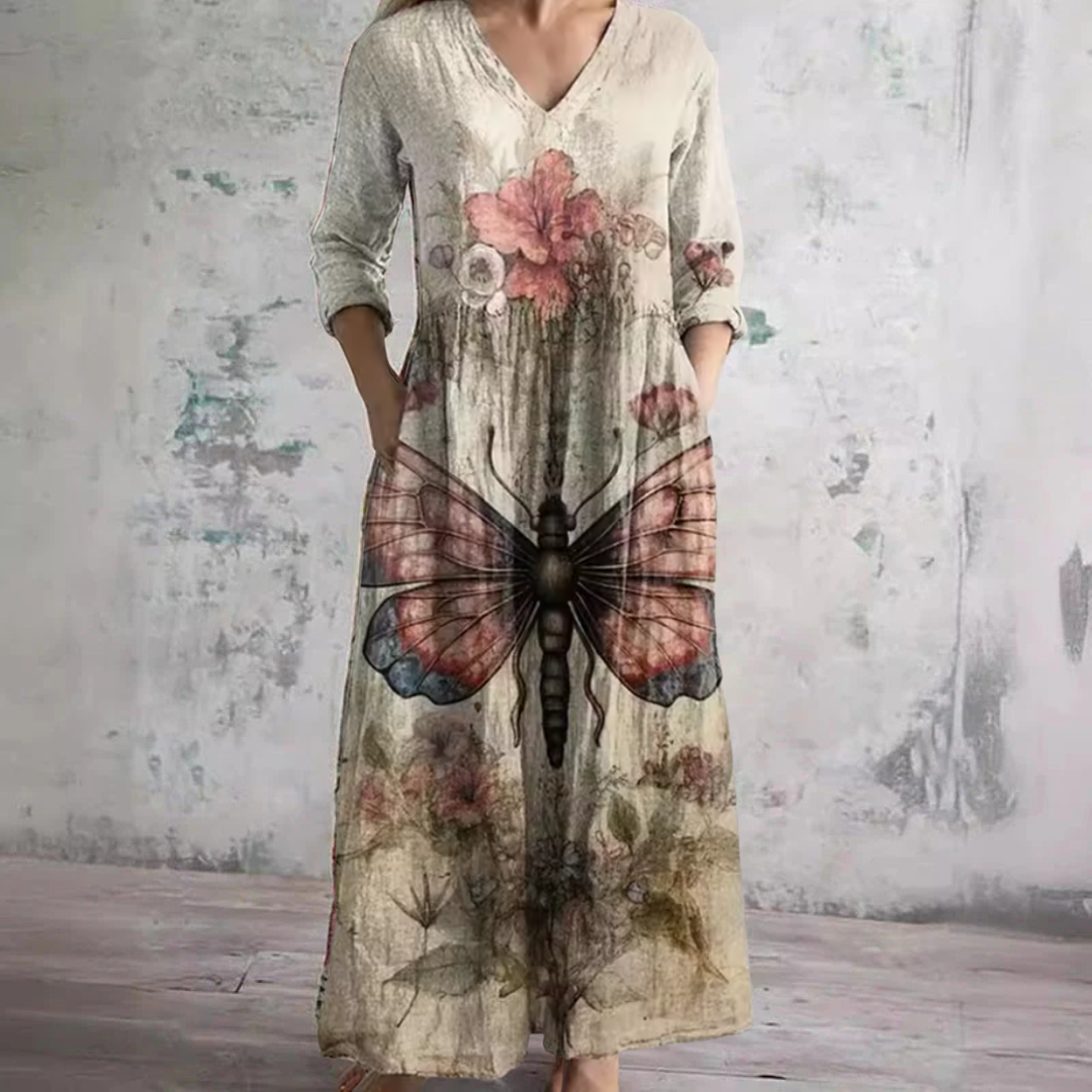 Evelyn | Flattering Floral Summer Maxi Dress