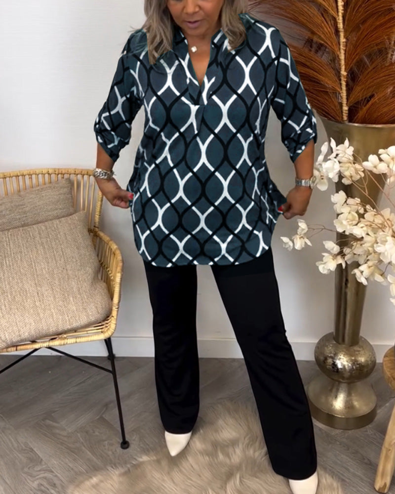Mariella™ | Modern Graphic Blouse