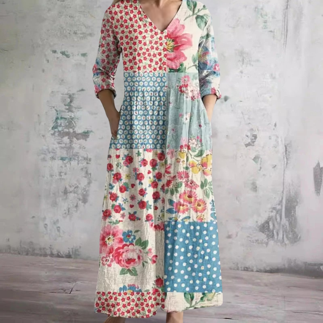 Rhonda | Flattering Floral Summer Maxi Dress