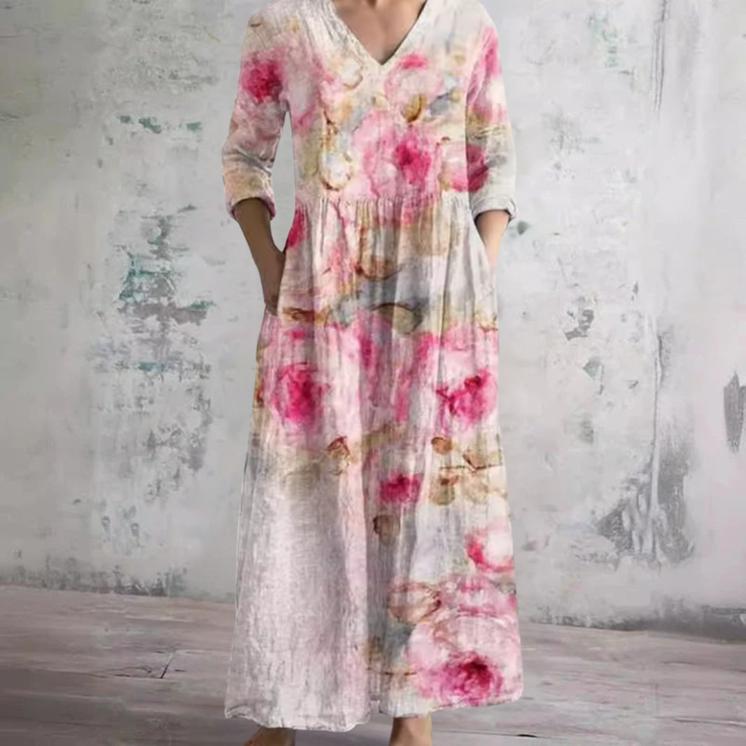 Barbara | Flattering Floral Summer Maxi Dress