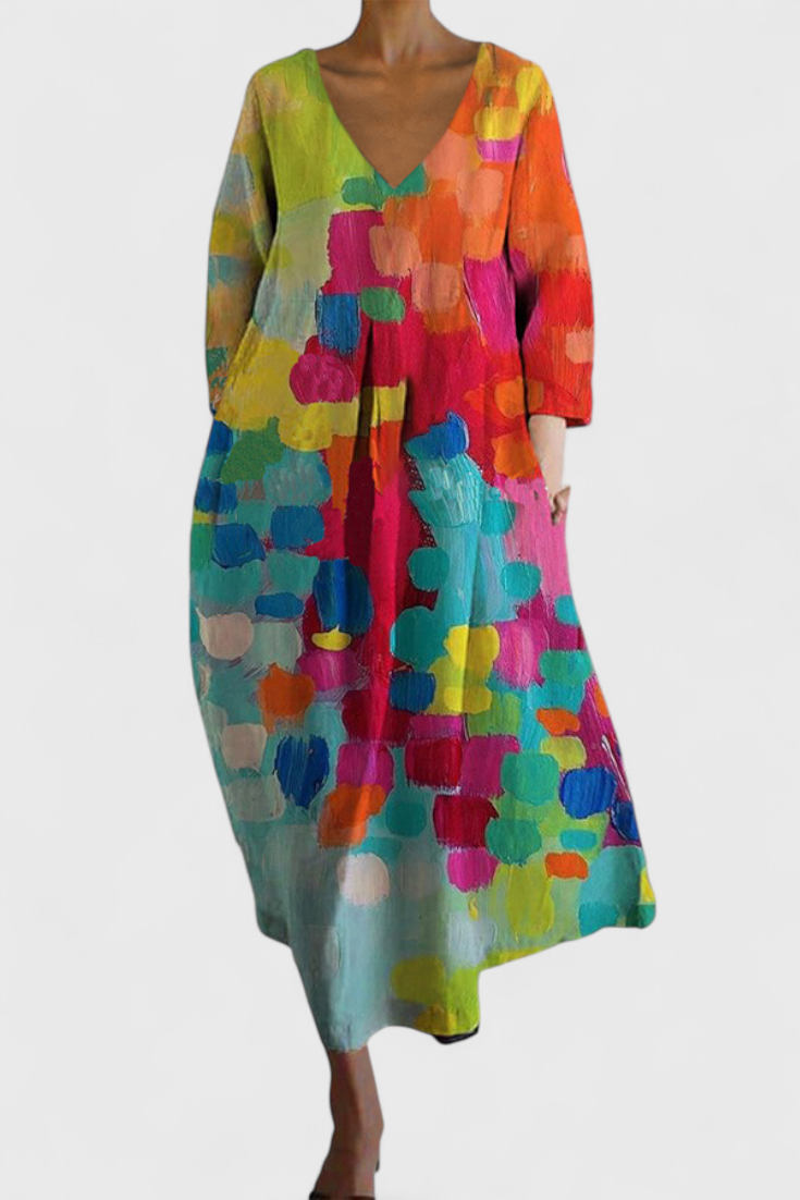 Shirley | Comfortable V-neck Dress