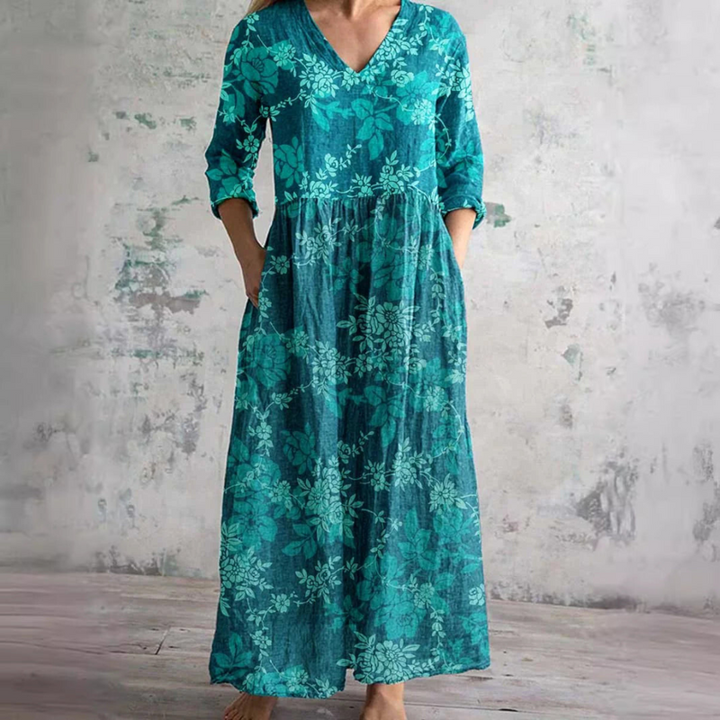 Marie | Flattering Floral Summer Maxi Dress