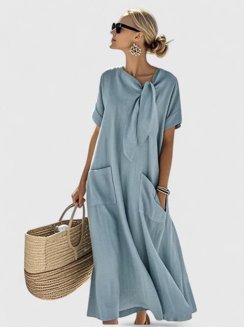 Claire | Elegant Flattering Dress - Brown