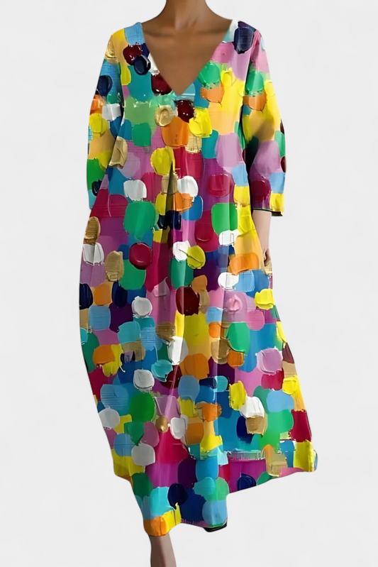 Rosemary | Comfortable V-neck Dress