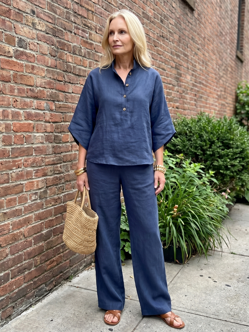 Carolyn | Button Tunic & Pants Set