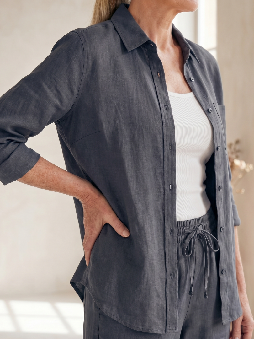 Audrey | Long Sleeve Shirt & Tapered Pants Set
