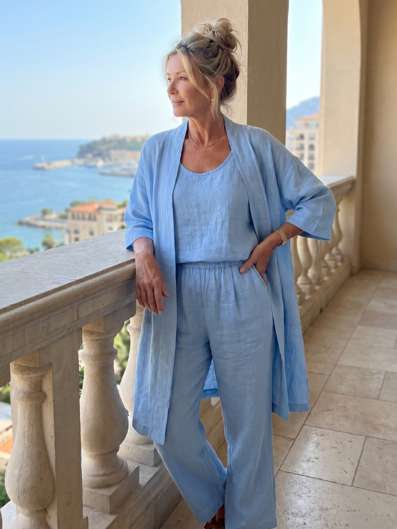 Frances | Relaxed Three-Piece Top & Pants Set