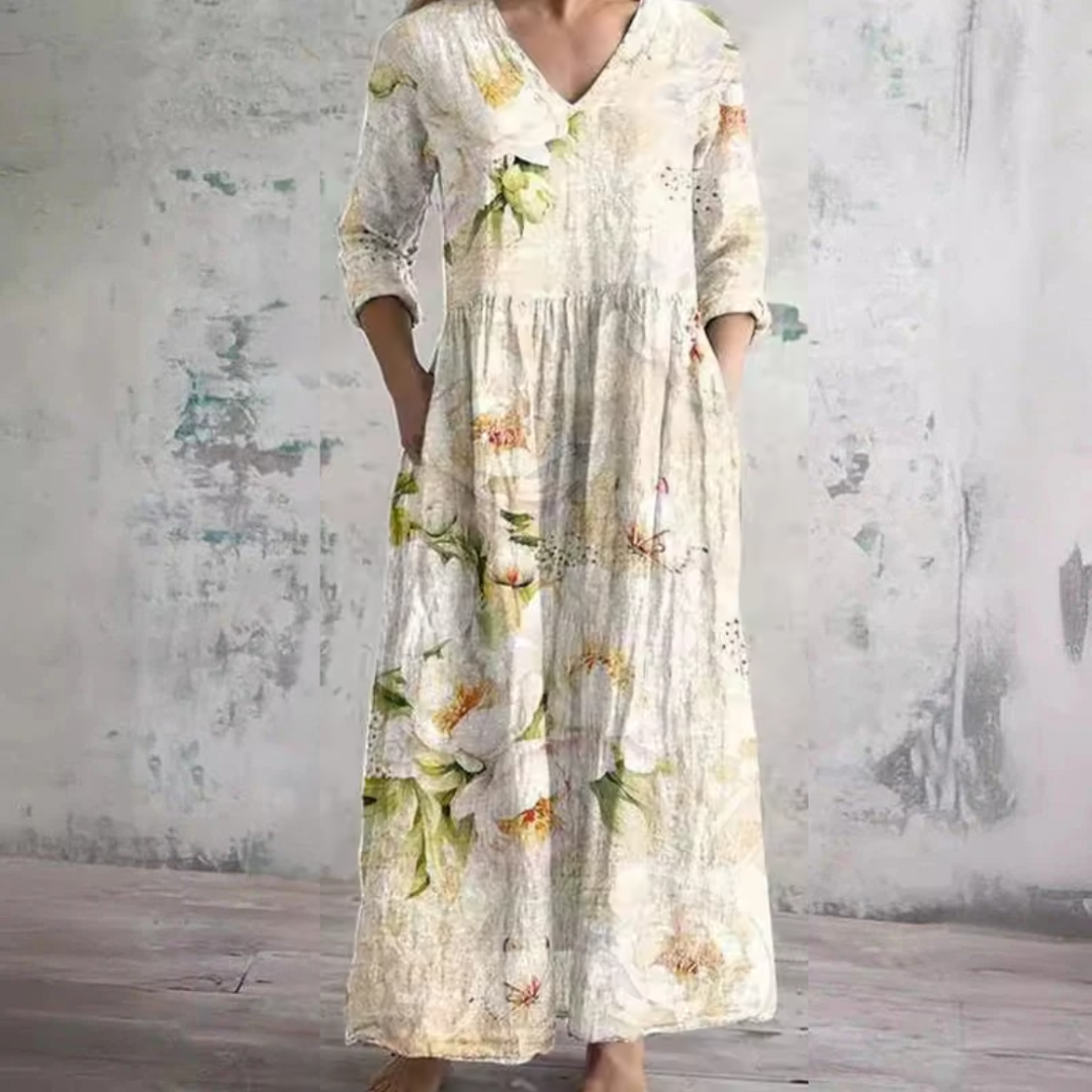Anne | Flattering Floral Summer Maxi Dress