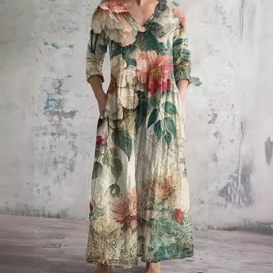 Tara | Flattering Floral Summer Maxi Dress