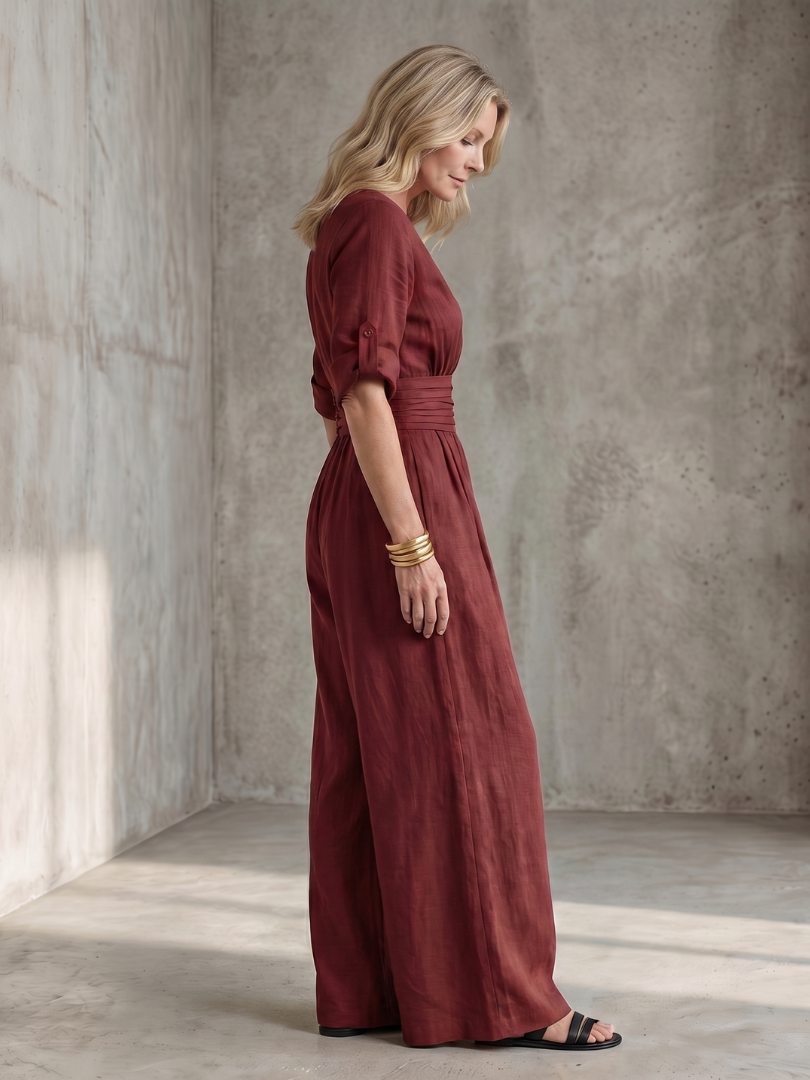 Dorothy | Wide-Leg Crossover Jumpsuit
