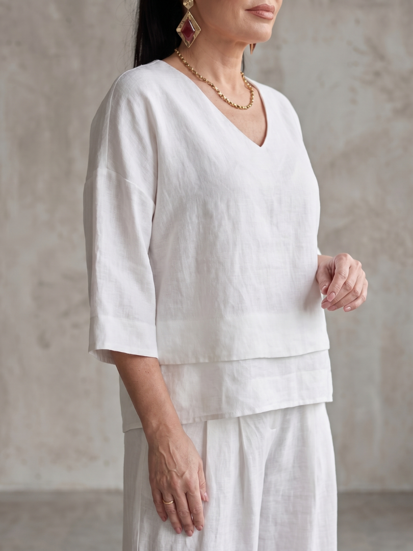 Gloria | Layered Top & Wide-Leg Pants Set