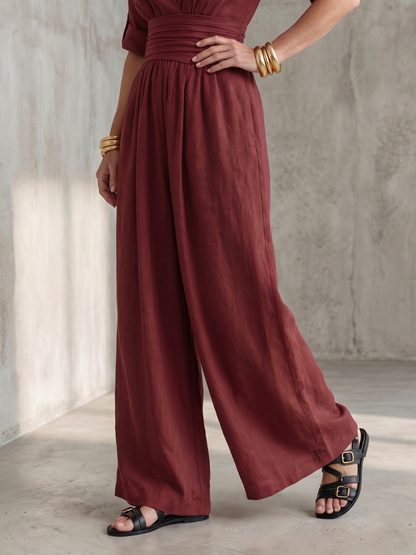 Dorothy | Wide-Leg Crossover Jumpsuit