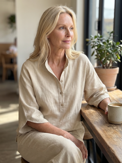 Carolyn | Button Tunic & Pants Set