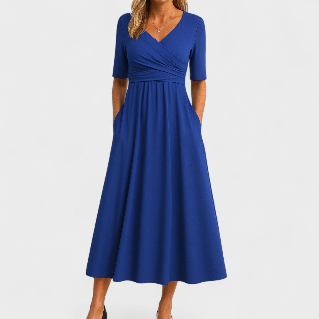 Diane | Elegant Midi Dress with Pockets