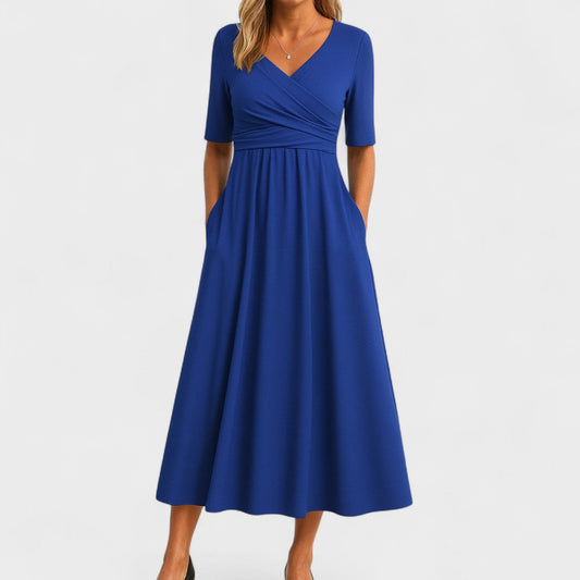 Diane | Elegant Midi Dress with Pockets