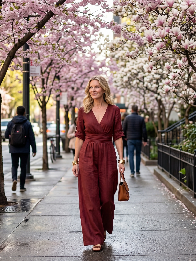 Dorothy | Wide-Leg Crossover Jumpsuit