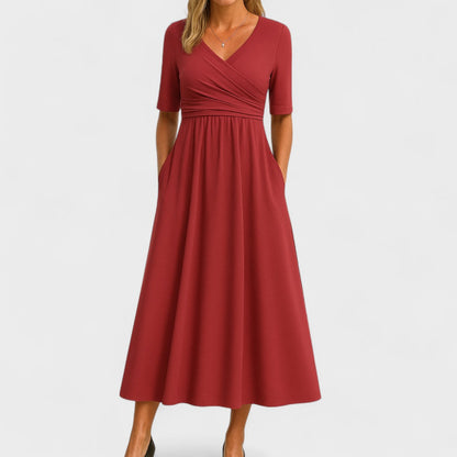 Diane | Elegant Midi Dress with Pockets