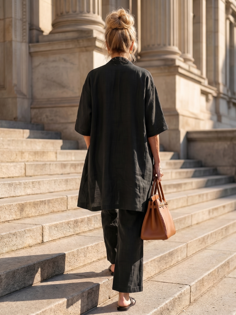 Frances | Relaxed Three-Piece Top & Pants Set