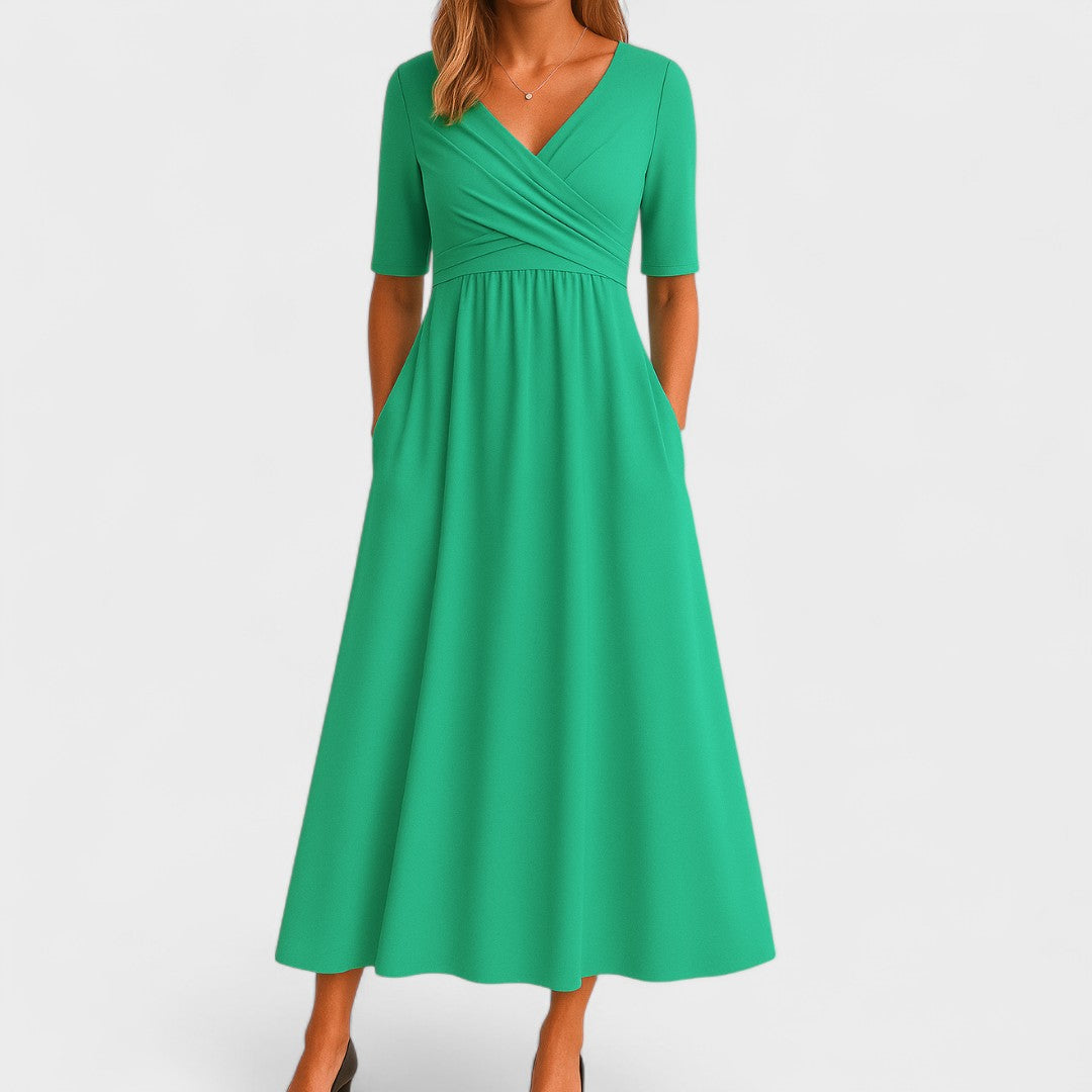 Diane | Elegant Midi Dress with Pockets