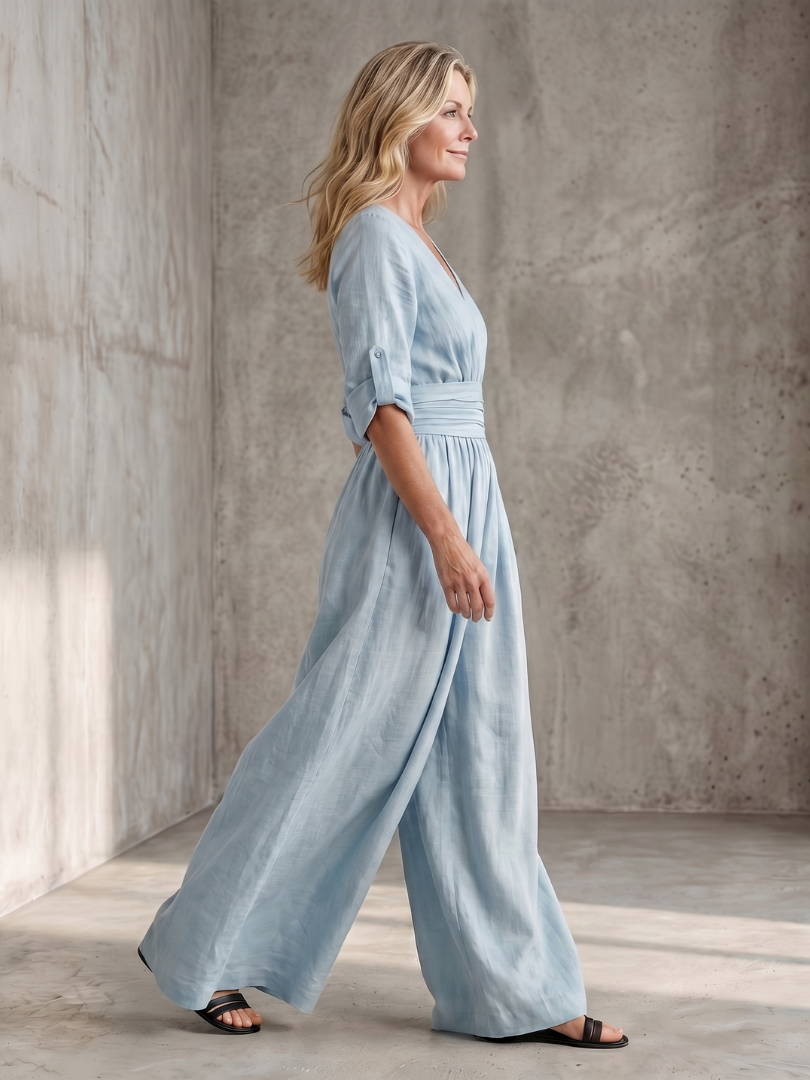 Dorothy | Wide-Leg Crossover Jumpsuit