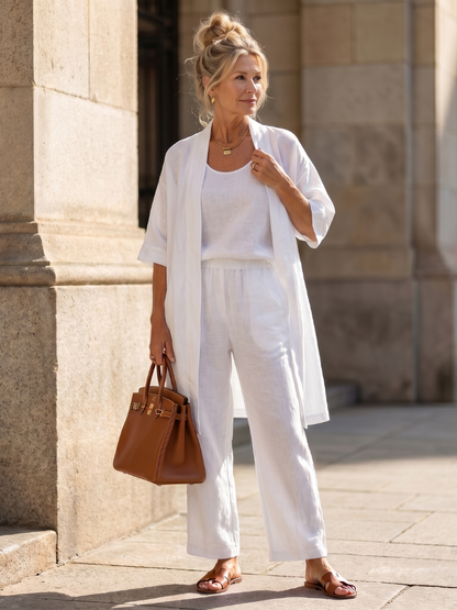 Frances | Relaxed Three-Piece Top & Pants Set