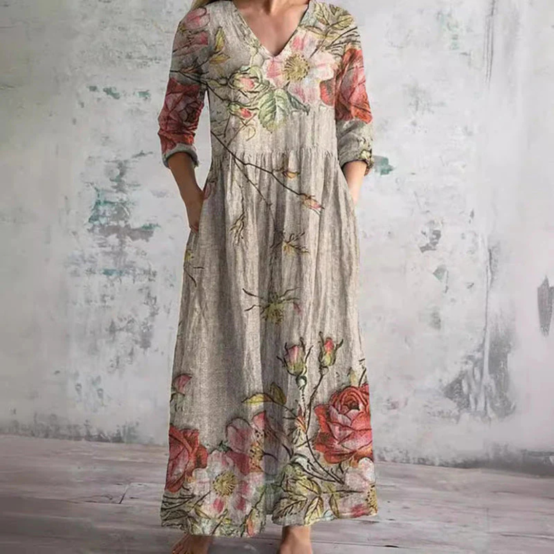 Bella | Flattering Floral Summer Maxi Dress