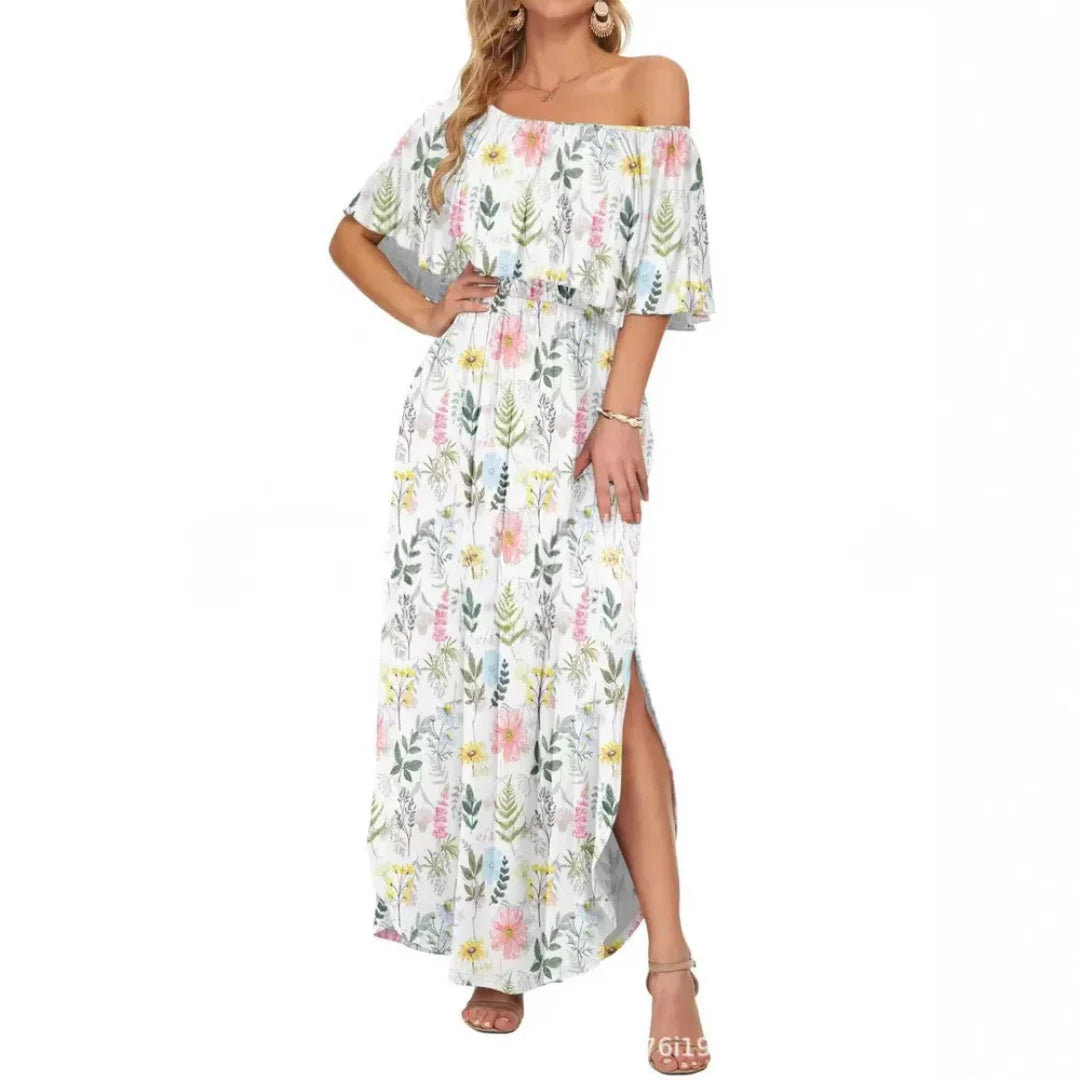 Floral Off-Shoulder Maxi Dress