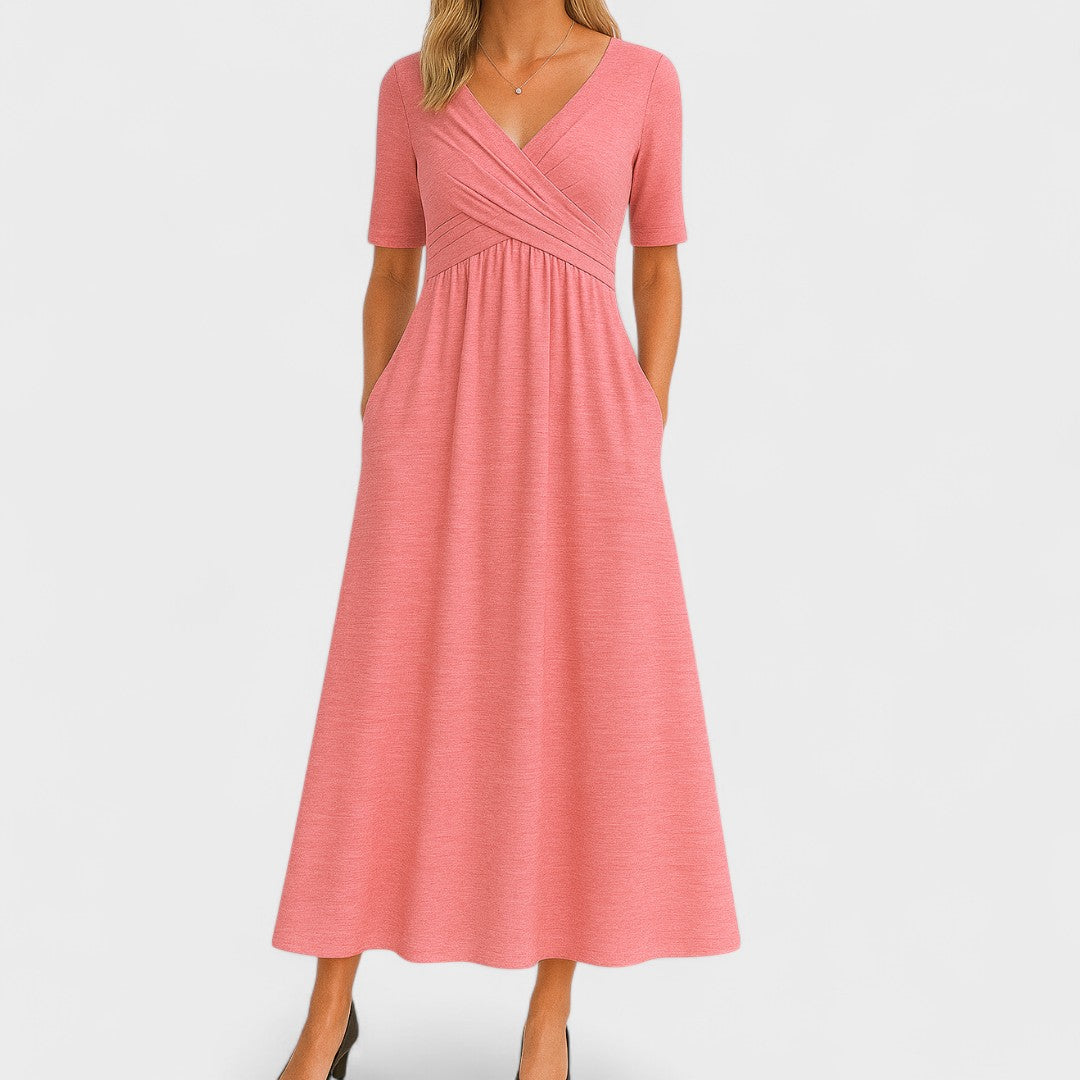 Diane | Elegant Midi Dress with Pockets