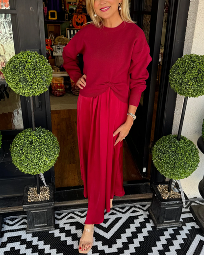 Twist Front Layered Dress