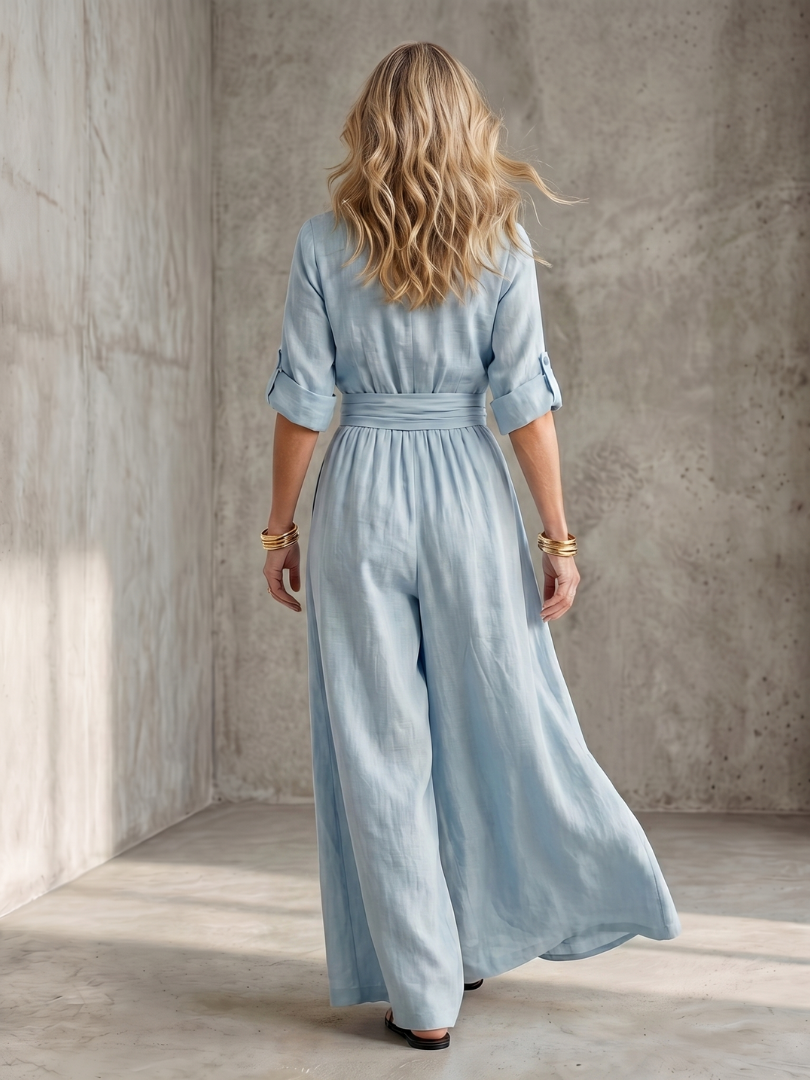 Dorothy | Wide-Leg Crossover Jumpsuit