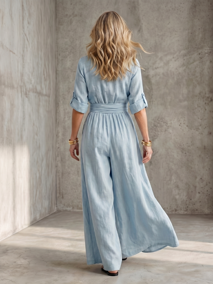 Dorothy | Wide-Leg Crossover Jumpsuit