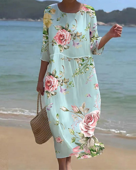 Olivia | Sunset Flower Dress