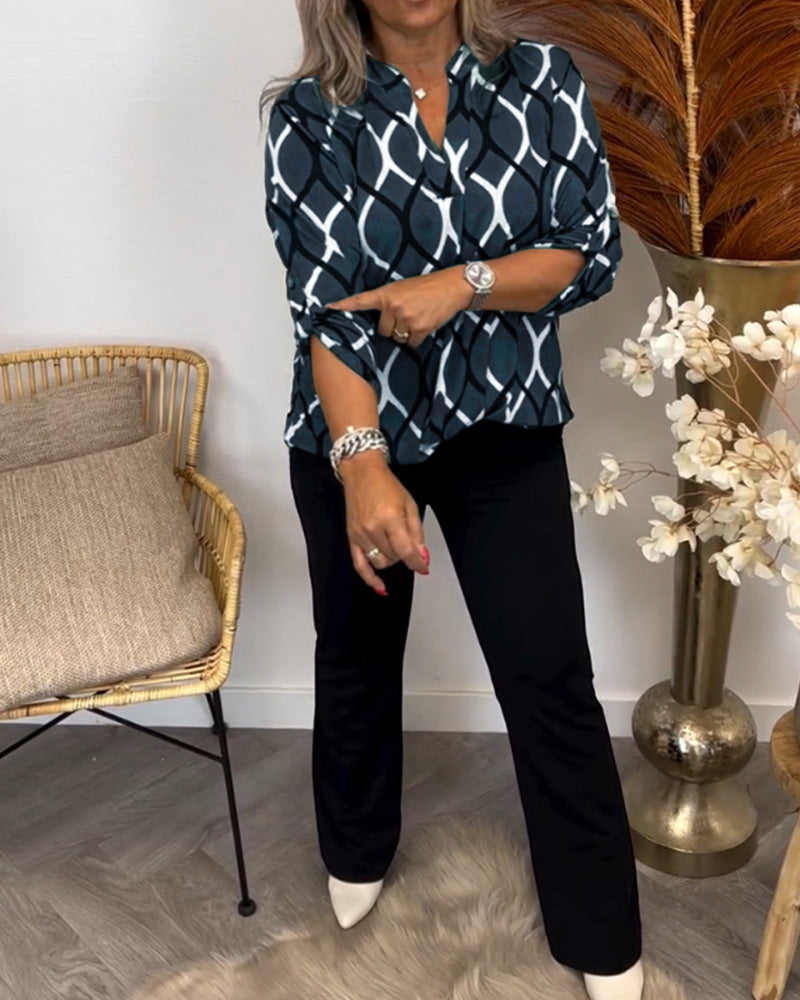 Mariella™ | Modern Graphic Blouse