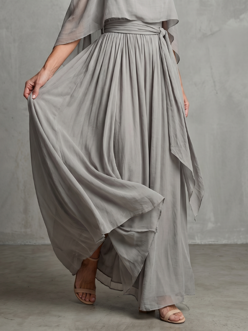 Virginia | Drape Off-Shoulder Top & Wide-Leg Pants