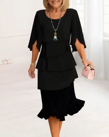 Patricia | Beautifully Draping Ruffle Dress