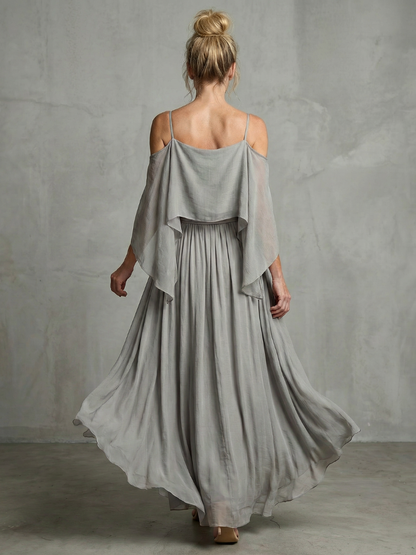 Virginia | Drape Off-Shoulder Top & Wide-Leg Pants