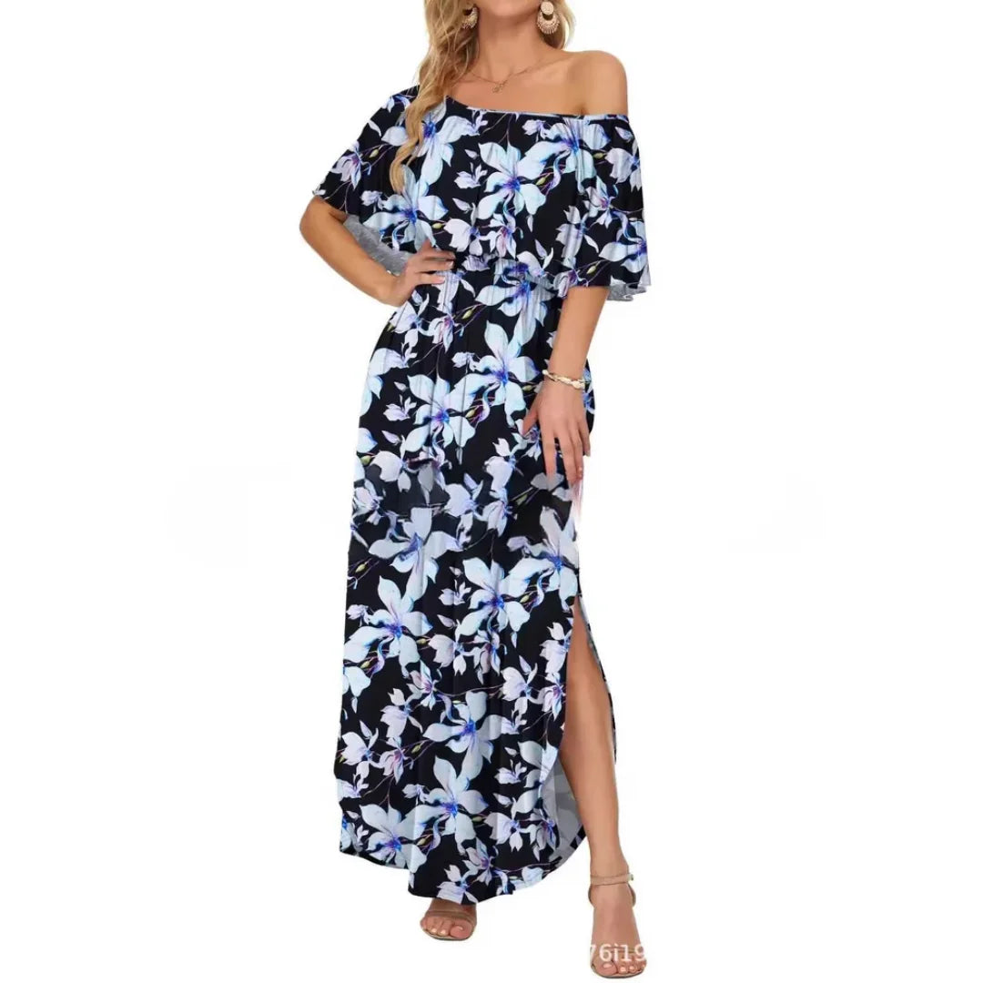 Floral Off-Shoulder Maxi Dress
