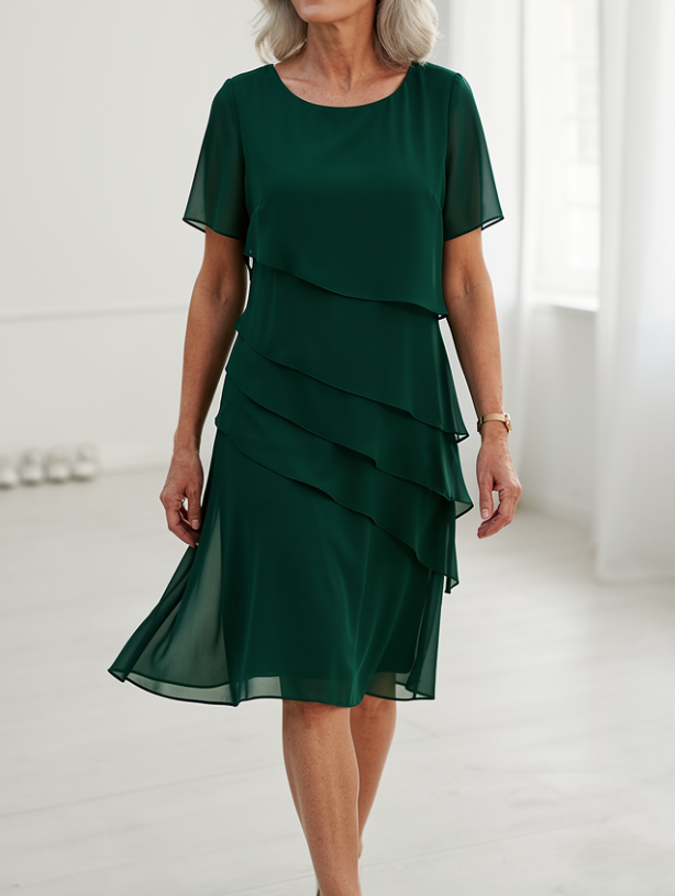 Linda | Naturally Flowing Ruffle Dress