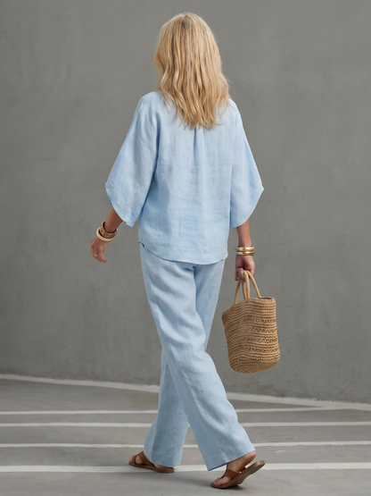 Carolyn | Button Tunic & Pants Set