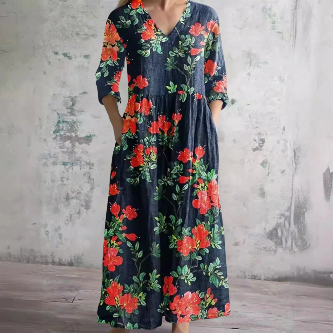 Wendy | Flattering Floral Summer Maxi Dress