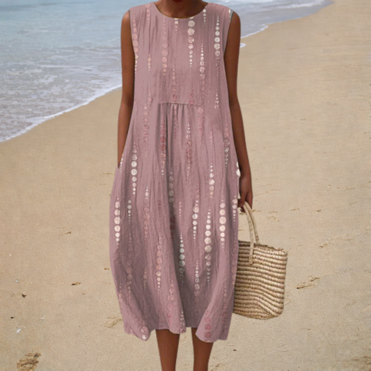 Flattering Printed Summer Dress