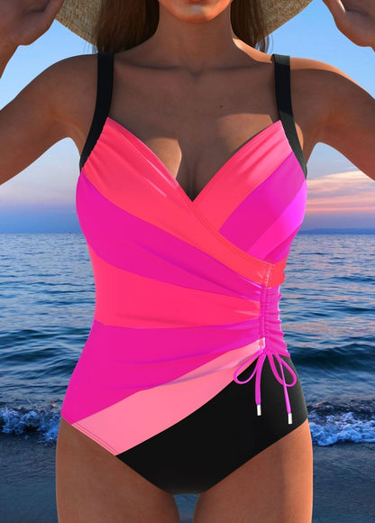 Constance | Luxe Wrap Swimsuit in Painterly Color