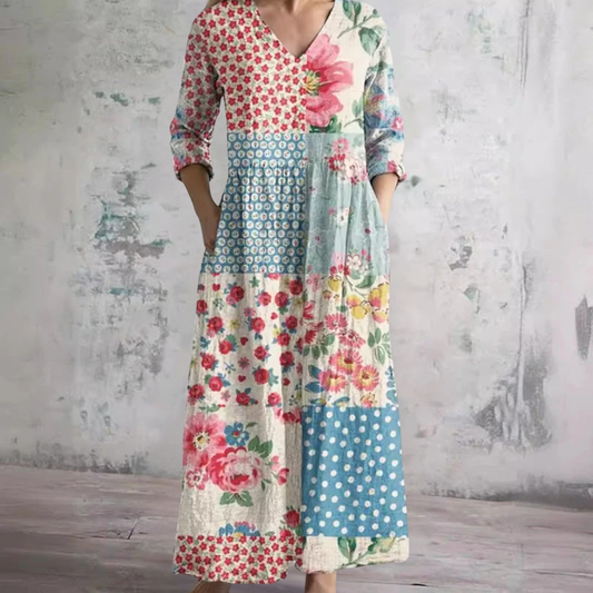 Rhonda | Flattering Floral Summer Maxi Dress