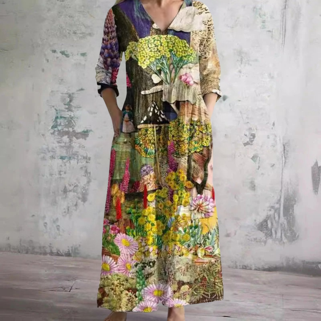 Olda | Flattering Floral Summer Maxi Dress