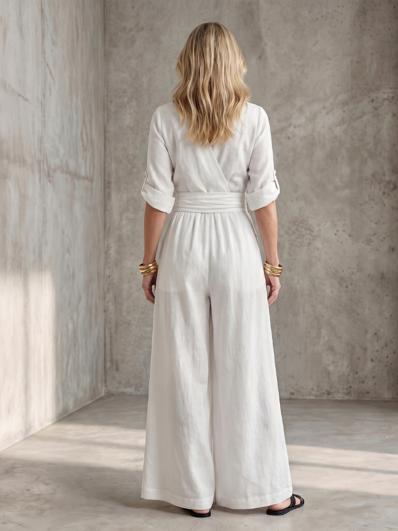 Dorothy | Wide-Leg Crossover Jumpsuit