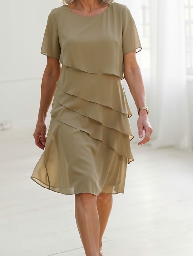 Linda | Naturally Flowing Ruffle Dress