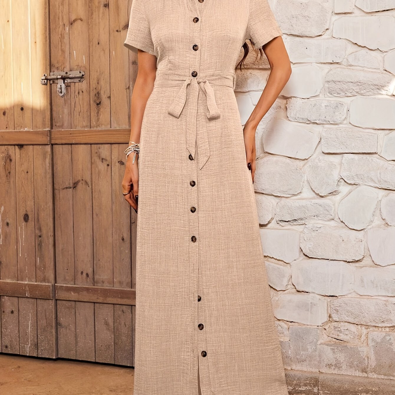 Augusta | Natural Silhouette Long Dress