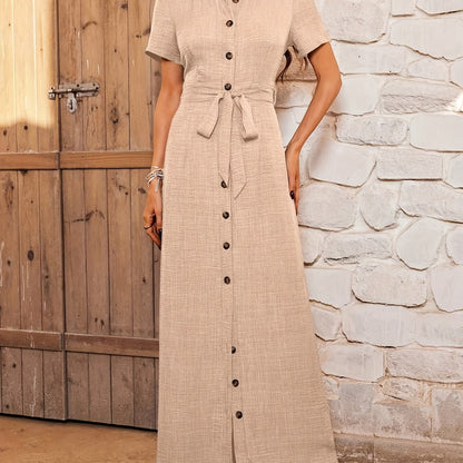 Augusta | Natural Silhouette Long Dress
