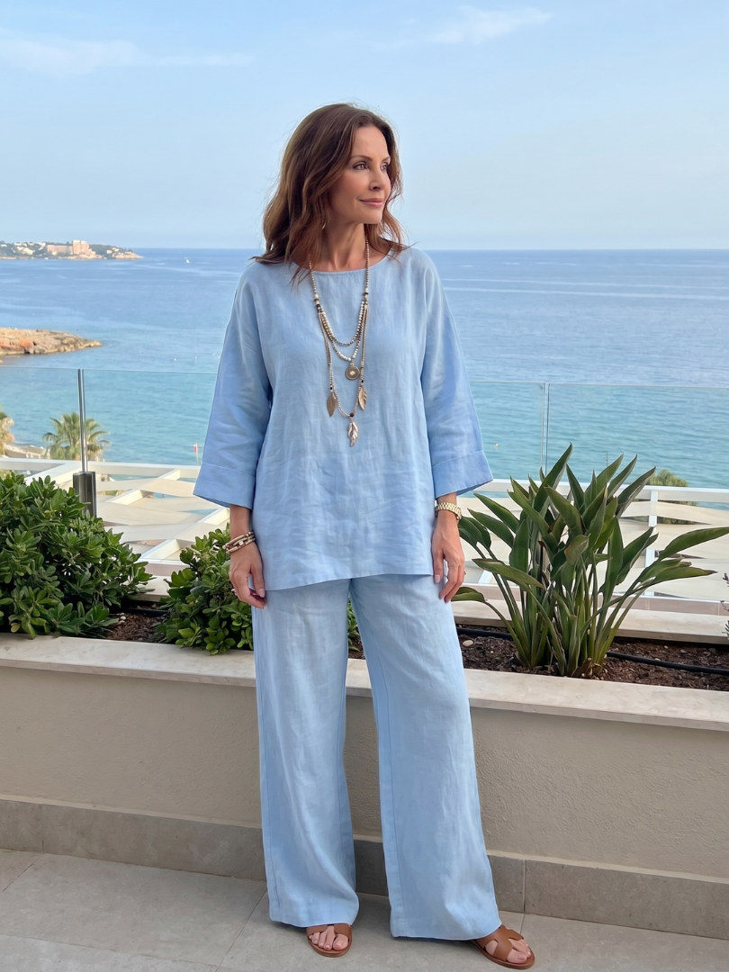 Barbara | Oversized Tunic & Wide-Leg Pants Set
